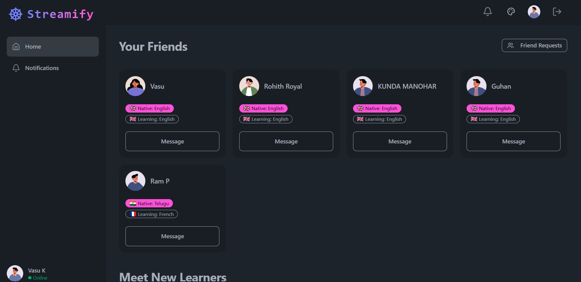 Streamify Website Thumbnail