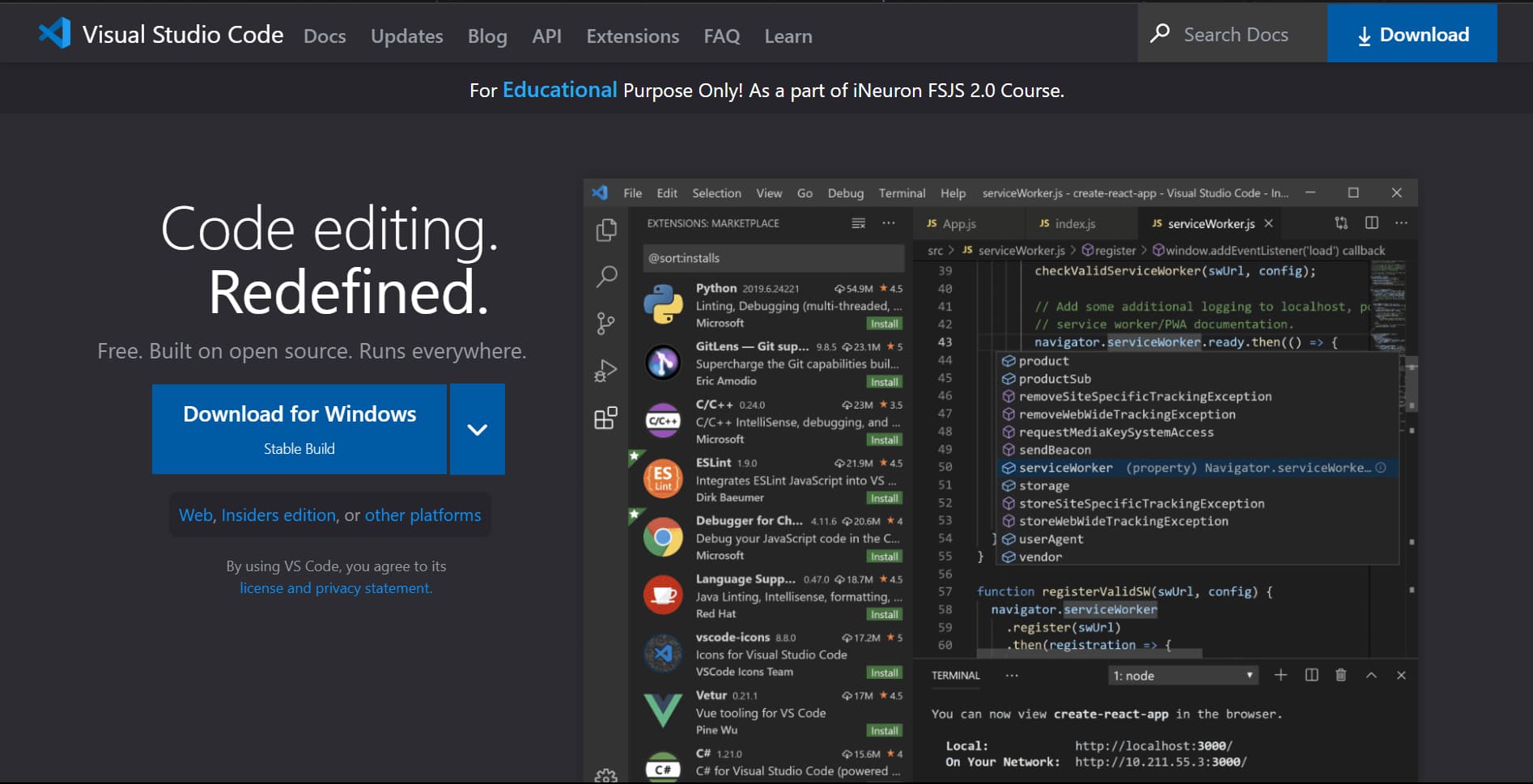 VS Code Website Thumbnail